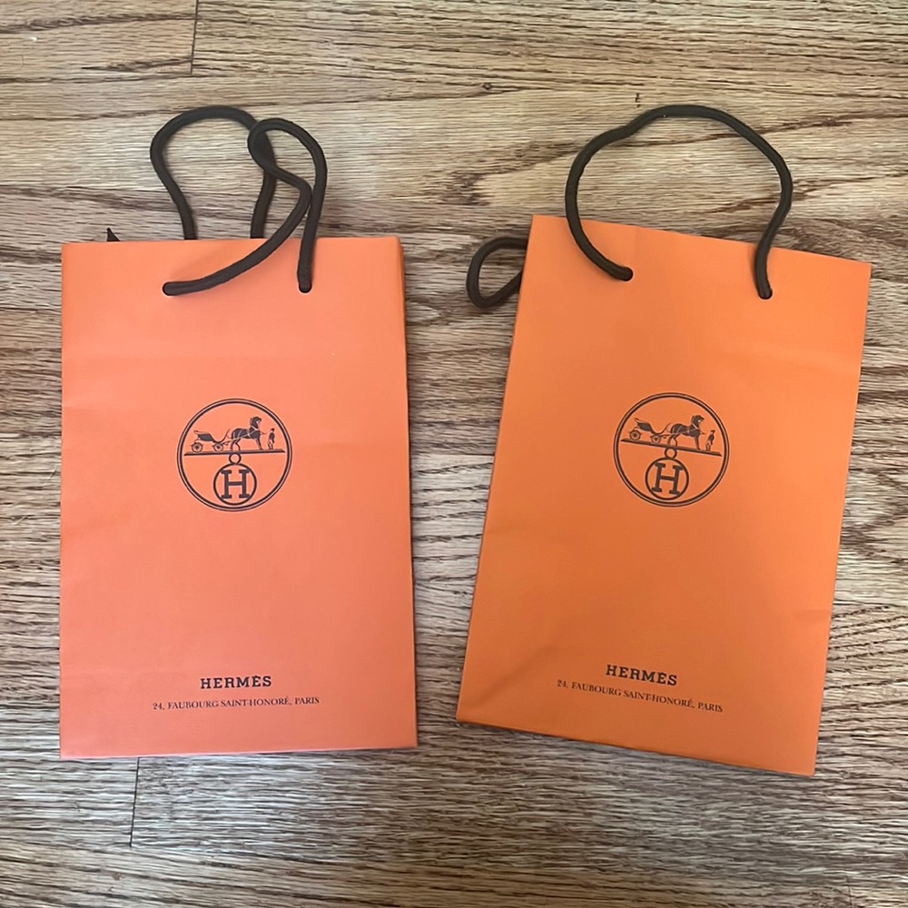 Two Hermes Small Gift Bags